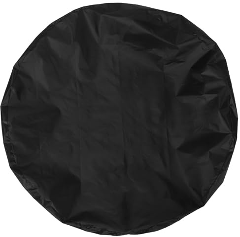 Yardenfun Funda para Parrilla de Barbacoa Redonda 210D Oxford Negra Diámetro 80 CM Cubierta Protectora Exterior Resistente al Polvo y Ventilación para Camping y Jardín