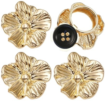 de Botones para Blusas de Mujer,4 Piezas De Accesorios Decorativos | Cubrebotones Reutilizables | Para Blusa Vestido Camisa De Mujer En Eventos Diarios Laborales Bodas Y Citas
