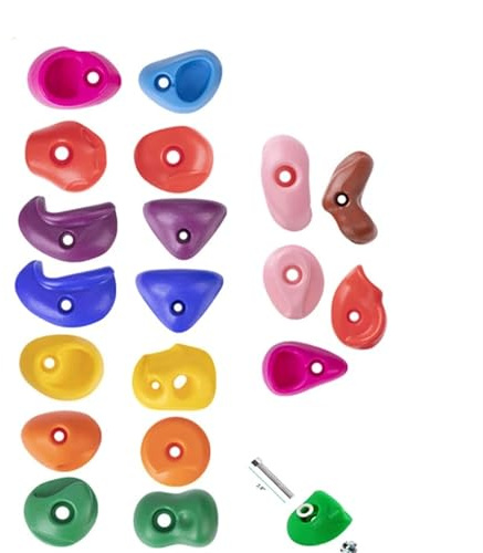 YKMYXZ Rock Climbing Wall Holds Playground Sports Game Hand Feet Hold Grip Kit Gift For Frame Bracket