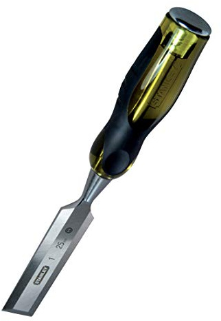 Stanley FatMax Beitel, 15mm Klingenbreite, Thru-Thang-Klinge, Stahl-Schlagkappe, Griff mit Weichstoffeinsätzen, 0-16-256