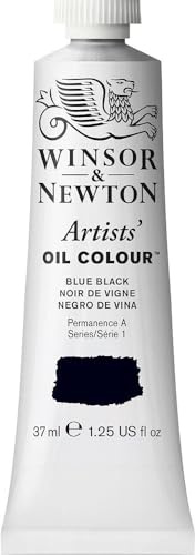 Winsor & Newton 1214034 Artists Ölfarbe - 37ml Tube, Künstler - Ölfarbe mit höchstmöglicher Pigmentierung, höchste Lichtechtheit - Blauschwarz