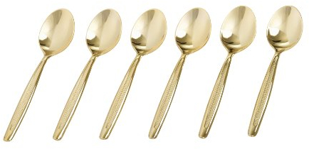 GRÄWE® 6 Stück Mokka- Espressolöffel Farbe Gold