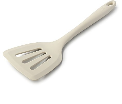 Zeal Silicone Non-Stick Slotted Fish Slice/Cooking Turner (30cm) -Cream