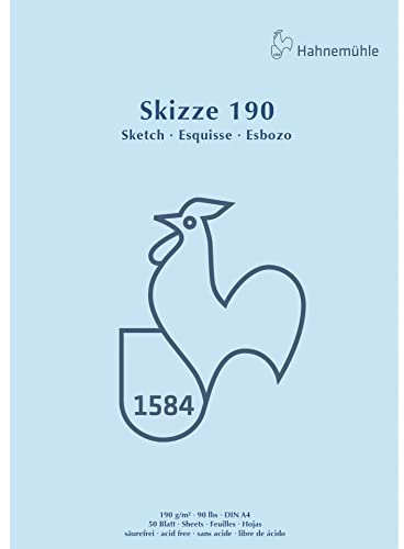 HAHNEM?HLE 60127432 Skizzenblock A4 190 g/qm 50 Blatt