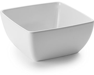 LACOR 63571 - Bol para Ensalada De Melamina Classic 19x19x9 - Blanco | En melamina resistente, para mezclar, batir y servir; ideal para cocina profesional y uso diario en casa, versátil y duradero