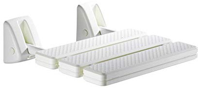 JUN-Sedili per doccia - Sedile da Doccia Pieghevole per Doccia Sgabello da Doccia Pieghevole, capacità di carico 130 kg, 12,6 Pollici x 13,3 Pollici, per seggiolino Antiscivolo per Anziani/disabili