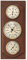 SELVA Wetterinstrument, Wetterstation – mechanisch, analog – Nussbaum – für außen – mit Thermometer, Barometer und Hygrometer (Maße: 280 x 120 mm)