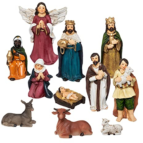 Feeric Lights & Christmas - Weihnachtssantonen x 11 - Harz H. 7,5 cm