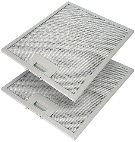 Lot de 2 filtres à graisse en métal pour hotte aspirante - 320 x 260 mm - Avec grille métallique