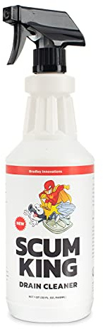 Scum King Drain Cleaner | Fast-Acting Clog Remover & Deodorizer – Liquid Sink, Shower & Garbage Disposal Unclogger | Remove Organic Scum, Hair & Grease | Safe for Pipes & Septic Systems – 32 oz