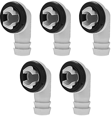 SOLUSTRE 5PCS Klimaanlage Ablauf Schlauch Anschluss Elbow Fitting AC Kondensat Wasser Ablassen Adapter für Mini- AC Einheit Fenster Einheit Adapter Durchmesser 15Mm