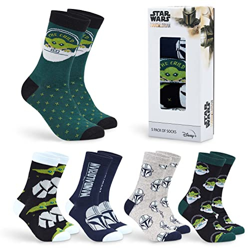 Disney Socken Herren Teenagers Größe 40–45, 5er Pack Lustige Baumwollsocken, Weich und Atmungsaktiv, Geschenke für Männer