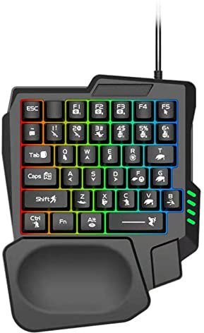 ERZU Enkelhänt tangentbord, vänsterhänt tangentbord, speltangentbord med