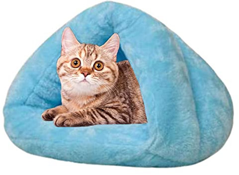 Hundebett, Donut für Katzenbett mit Kapuze für Hunde - Dreieck aus Fleece Pet Cave Bed Cuddler Burrow House Hole Nest Gemütliches Bett für Katzen und kleine Hunde Shuihu