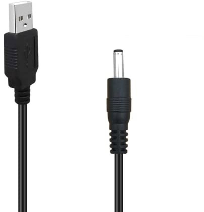 RUITEXUN USB auf DC 3,5 mm Kabel, 50 cm USB Typ A Stecker auf DC 3,5 mm x 1,35 mm Stecker, 5 V DC Netzkabel, Barrel Jack Plug Adapter Connector Ladekabel