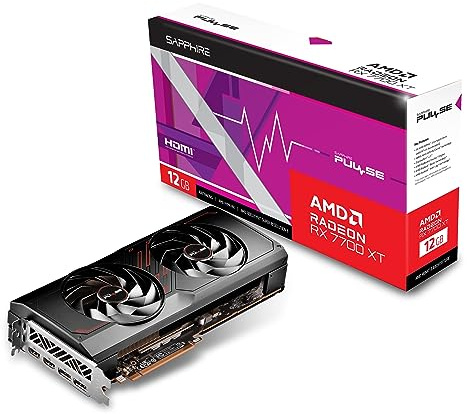 Sapphire 11335-04-20G Pulse AMD Radeon RX 7700 XT Tarjeta gráfica para Juegos con 12 GB GDDR6, AMD RDNA 3