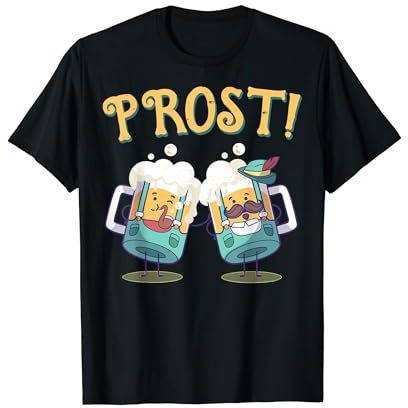 Prost! Oktoberfest Beer Cheers Funny Steins T-Shirt