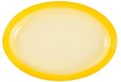 MoRfiL Morandi-Stil Fischteller Keramik Oval Servierteller 12Zoll Servierplatte Porzellan Wurstteller Fisch Teller Fischform Ovale Tablett Servierschale,Gelb