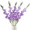 ICBOX Künstliche Gladiolen, lila, 84 cm lang, 5 Stück, Kunstblumen aus Seide, für Zuhause, Hochzeit, Garten, Arrangement, Dekoration