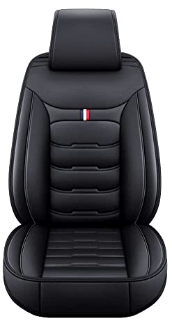 LICOME Auto Sitzbezüge Sets für Volvo XC90 2.Gen 2015 2016 2017 2018 2019 2020 2021, 5 Sitzer Wasserdicht Atmungsaktiv Leder Autositzbezug Vorne Hinten Schonbezüge, Innenraum Zubehör,A Black