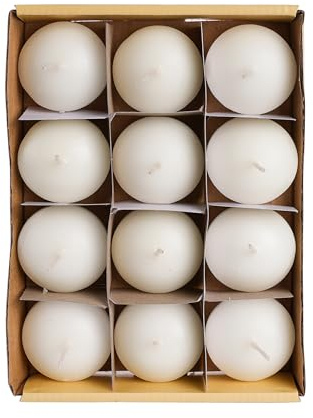 12 Stück Beige Schwimmkerzen Ohne Duftstoffe 4.6x3cm, Dekorative Kerze Dauer 4 Stunden