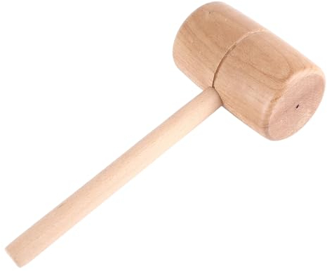 Martillo de Madera Redondo de Artillería, Mazo de Carpintero, Mazo de Madera Redondo, Martillo de Carpintero, Mazo de Carpintero con Cabeza Redonda para Carpintería, Eje de