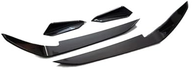 SANDNE Spoiler Lippe Für VW Für Golf 7,5 Für GTI Für GTD R Für Line 2017 2018 2019 2020 Glanz Schwarz Stil Front Stoßstange Aero Kit Canard Wings Frontspoiler(7.5GTI)
