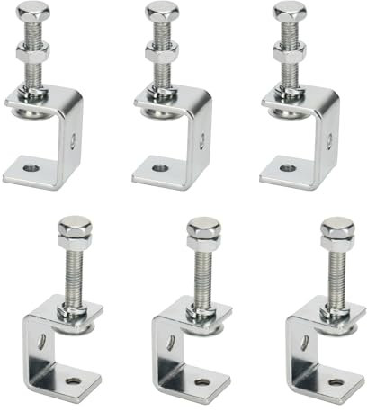 6 Stück C-Klemme - C Zwingen Klemmen Set Schraubzwingen Verstellbaren Schraubklemme Trägerklemme Fixierzange Tischklemme Edelstahl für Schweißen, Tischlerei, Gebäude, Holzarbeiten (C-30MM)