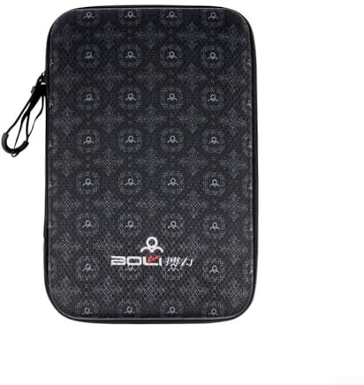 EasyByMall Stilvolle graue Tasche für Tischtennisschläger, Eva-Tasche mit Reißverschlusstasche, Schlägerhülle