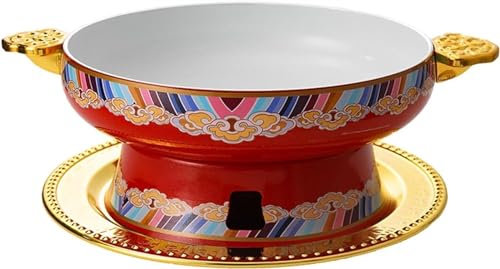 Fondue Chinoise Cuisinière de Camping Hot Pot Au Charbon De Bois, Ustensiles De Cuisine, Soupe Chinoise, Marmite D'extérieur, Marmite Traditionnelle Appareil fondue(30cm)