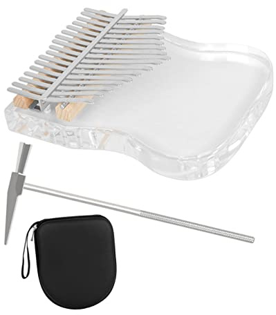 SHOWERORO Tragbare Kalimba Tasten Aus Acryl Für Anfänger Und Fortgeschrittene Als Musikinstrument Und Wohndekor Klarer Und Heller Klang Durch Präzisen Klangkontrast Einfach Zu Bedienen