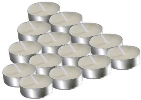 IMIKEYA 10piezas Velas Aromáticas De Té Duración De Combustión De Horas Para Bodas y Fiestas Color Blanco Sin Humo y Ecológicas