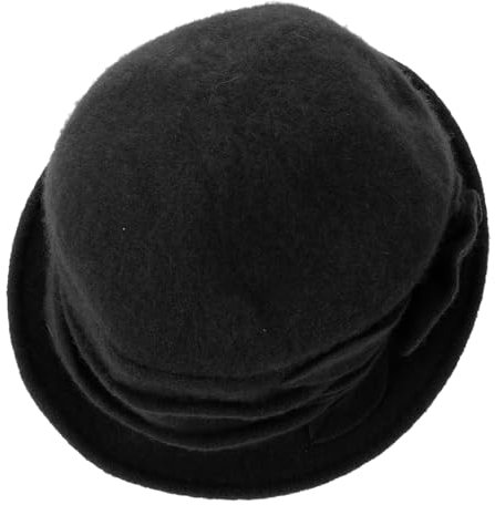 BESTYASH Dekorativer Cloche Hut Für Damen Vintage Wintermütze Mit Blumen-Design Elegant Und Warm Für Partys Und Besondere Anlässe Aus Weichem Robustem Material