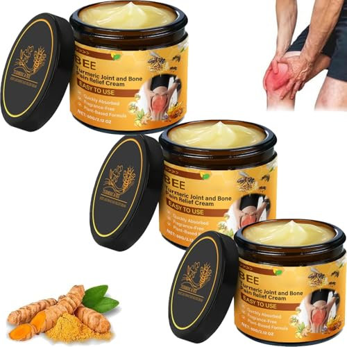3 creme per alleviare il dolore alle ossa e alle articolazioni della curcuma, veleno d'api e curcuma, crema per il trattamento delle articolazioni (3)