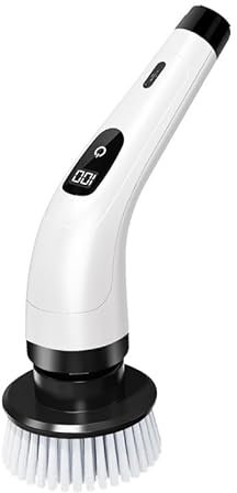 Buithafu Cepillo eléctrico 10 en 1, desmontable, 8 cabezales, 2 velocidades, para bañera y suelo de baldosas, coche