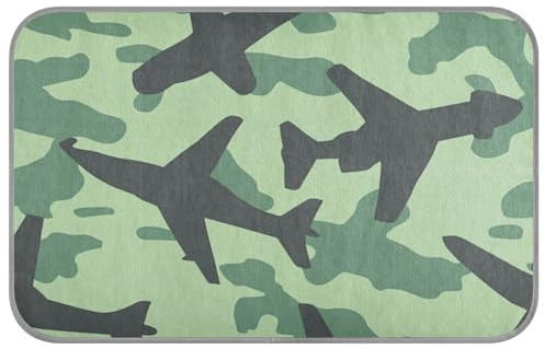 Amooorous Green Planes Kühlende Hundematte, selbstkühlend, Camouflage, für Welpen, Outdoor, Haustier, waschbar, Größe M