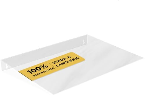 DeinLichtschacht - Regenschutz für Lichtschacht aus Plexiglas - verschiedene Größen - Schutz vor Regen, Laub & Schmutz - Lichtschachtabdeckung für Kellerschacht - transparente Abdeckung