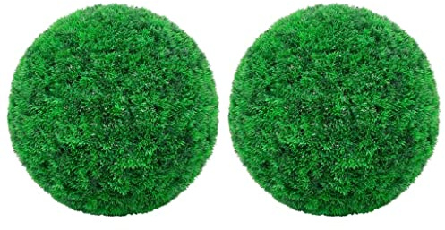 AJJHUUKI Decor-Artificial Flora Lot de 2 boules de buis artificielles 52 cm