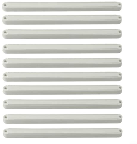 Kunststoff-Schubladenschienen, Ersatzschienen, 10 Stück, Schrank-Hardware, Schubladenführung für Schrank-Aufbewahrungssystem (weiß, 235 mm)