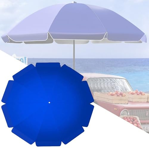 Premium Outdoor Patio Umbrella Cover - Fits 6ft to 10ft Umbrellas UV Protection Weather-Resistant Parasol Canopy Blue Fabric 300cm/9.8ft 10 Ribs