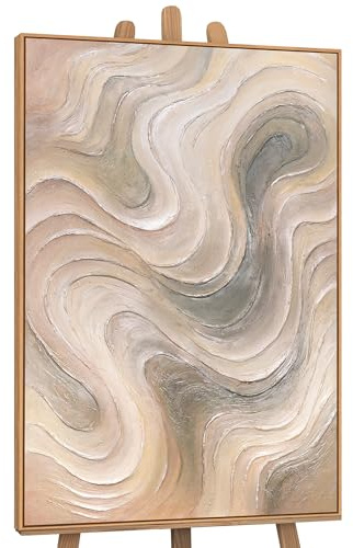 YS-Art Acrylbild auf Leinwand In Beigetöne handgemalt Galerie Bild