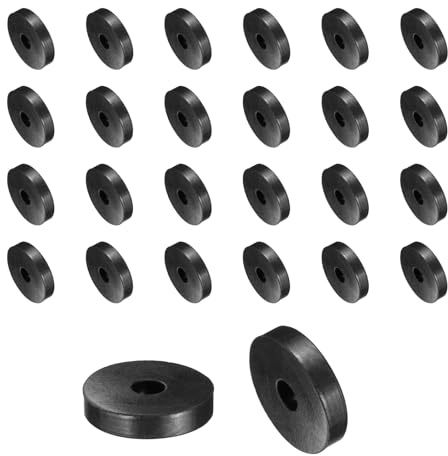 sourcing map 60 distanziatori in gomma rotondi da 20 mm di diametro esterno x 5 mm di diametro interno x 4 mm di altezza, distanziatori antivibrazioni, boccola in gomma