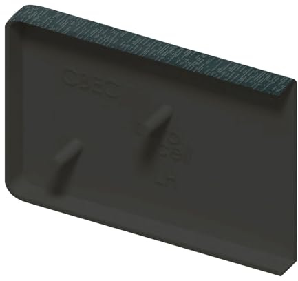 Grey uPVC Capping Board End Caps (Pair) - for 9mm Boards