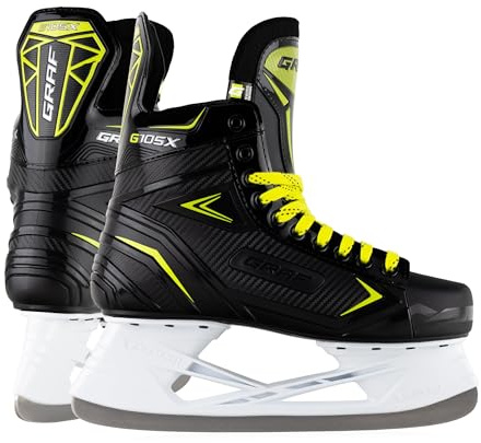 Graf Schlittschuhe G105X Schwarz Gelb Eishockey