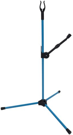 ANKROYU Bogenschießen Recurve Bogenständer Halter Verstellbarer Fiberglas Bogenständer für Compoundbögen Langbogen Indoor Outdoor Einsatz (Blau)