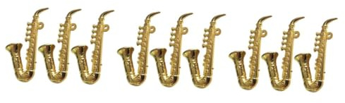 Gogogmee 3 Stück Kleiner Saxophon aus Kunststoff Kleiner Instrumente für Puppenhaus Dekor Musikinstrumente für Mädchen