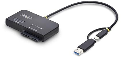 StarTech Adaptador USB-C/A a M.2 NVMe y SATA 2,5/3,5in (USB31CSAT3M2E) | Acceso sin herramientas a M.2 NVMe y SSD/HDD SATA de 2, 5/3, 5in, Host USB-C o USB-A de 10Gbps