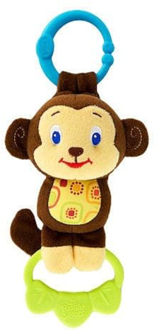 Bright Starts, peluche giocattolo per neonati, portatile, da viaggio, colori assortiti, 1 unità