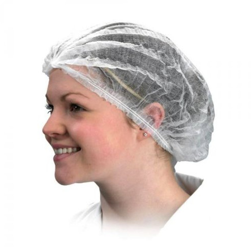 Disposable White Mob Caps Hair Net Spray Tanning Caps X 100 N&b