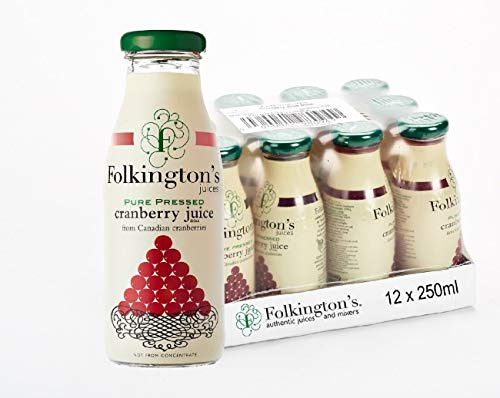 Folkington's Cranberry Fruit Juice 250 ml (Pack of 12)